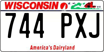 WI license plate 744PXJ