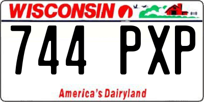 WI license plate 744PXP