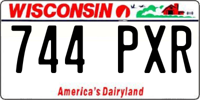 WI license plate 744PXR