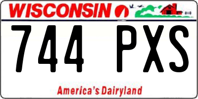 WI license plate 744PXS