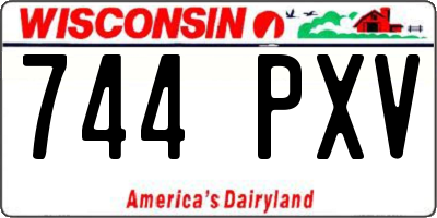 WI license plate 744PXV