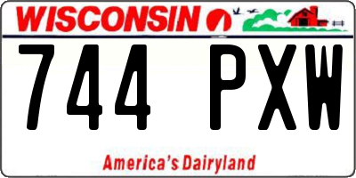 WI license plate 744PXW