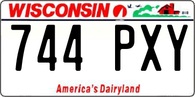 WI license plate 744PXY
