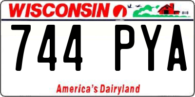WI license plate 744PYA