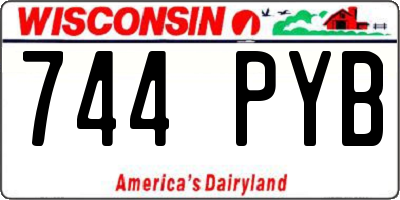 WI license plate 744PYB