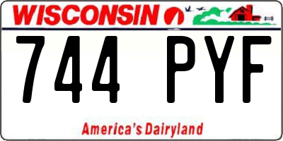 WI license plate 744PYF