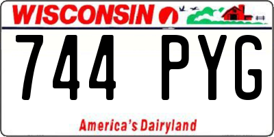 WI license plate 744PYG