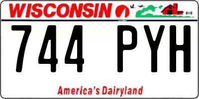 WI license plate 744PYH