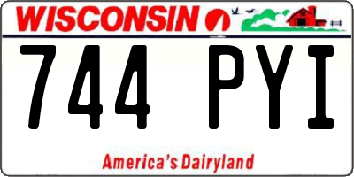 WI license plate 744PYI