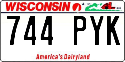 WI license plate 744PYK
