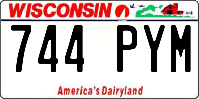 WI license plate 744PYM