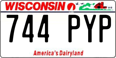 WI license plate 744PYP