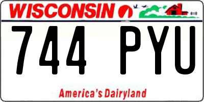 WI license plate 744PYU