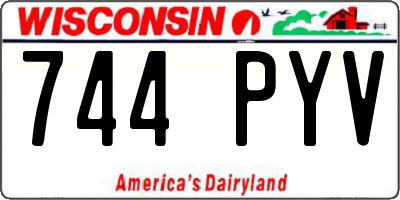 WI license plate 744PYV