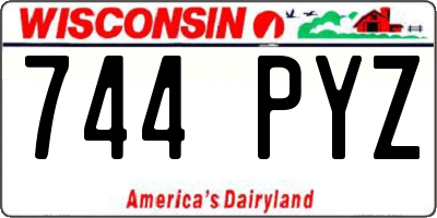 WI license plate 744PYZ