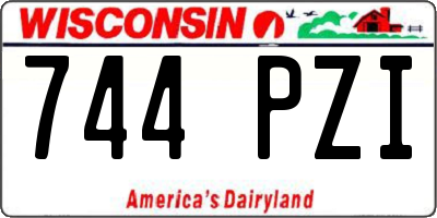 WI license plate 744PZI