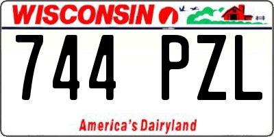 WI license plate 744PZL
