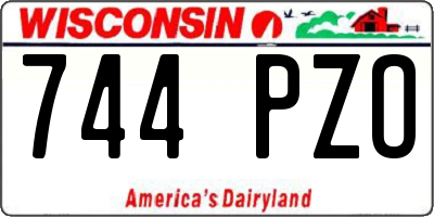 WI license plate 744PZO