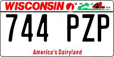 WI license plate 744PZP