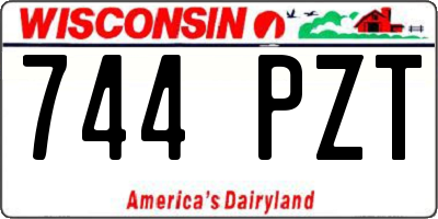 WI license plate 744PZT