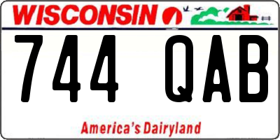 WI license plate 744QAB