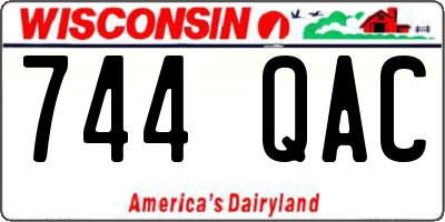 WI license plate 744QAC