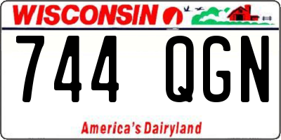 WI license plate 744QGN