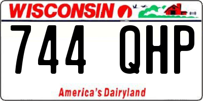 WI license plate 744QHP