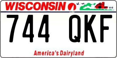WI license plate 744QKF
