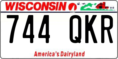 WI license plate 744QKR