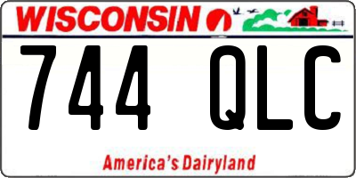 WI license plate 744QLC