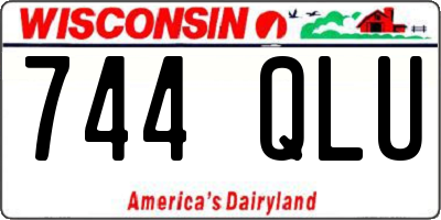 WI license plate 744QLU