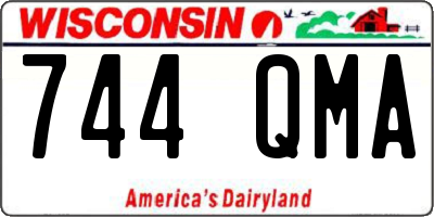 WI license plate 744QMA