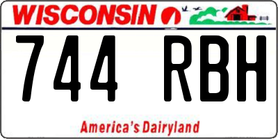 WI license plate 744RBH