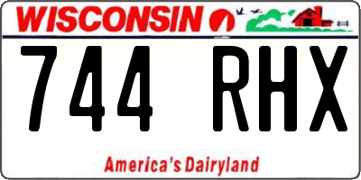 WI license plate 744RHX