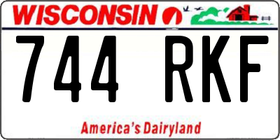 WI license plate 744RKF