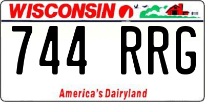WI license plate 744RRG