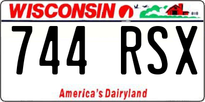 WI license plate 744RSX