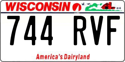 WI license plate 744RVF