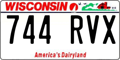 WI license plate 744RVX