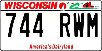 WI license plate 744RWM