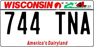 WI license plate 744TNA