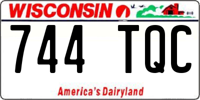 WI license plate 744TQC