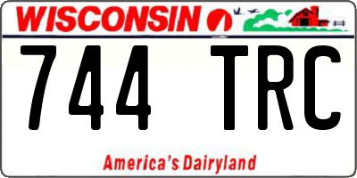 WI license plate 744TRC