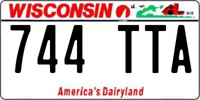 WI license plate 744TTA