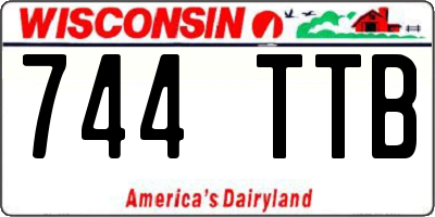 WI license plate 744TTB