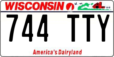 WI license plate 744TTY