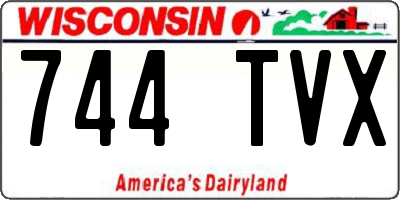 WI license plate 744TVX