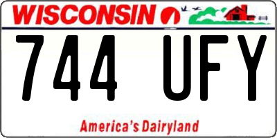 WI license plate 744UFY