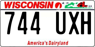 WI license plate 744UXH